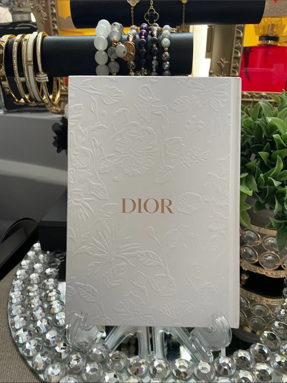 ✨🩶DIOR Embossed White Journal with Gold Foil Title & Silver Star 🩶✨NEW